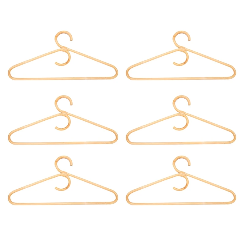 

Стильная вешалка для одежды из ротанга, органайзер для одежды, вешалка для взрослых, яркая комната для одежды, 6 шт.