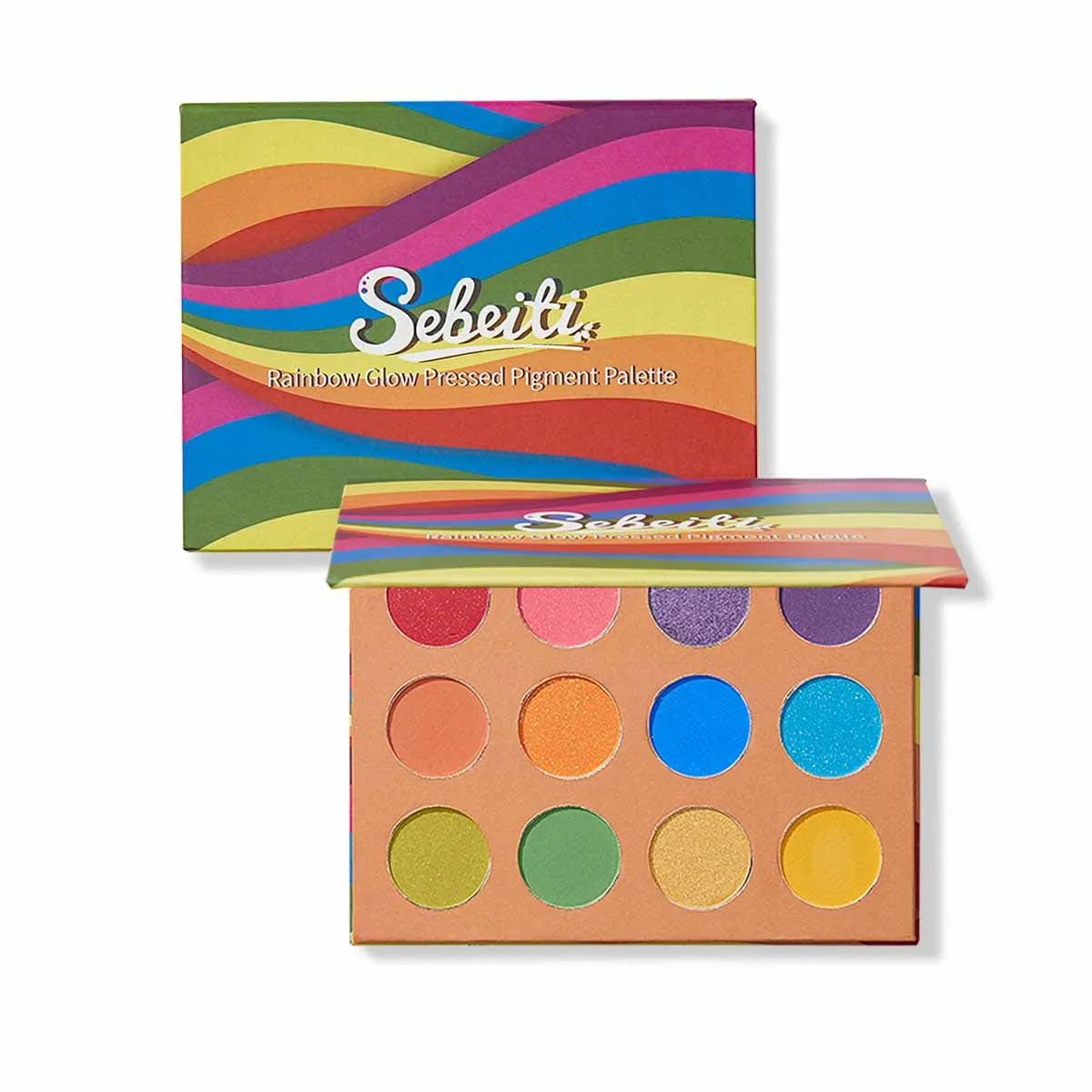 

New Makeup Beauty Glazed Shimmer Highlighter Multichrome Large Eyeshadow Palette