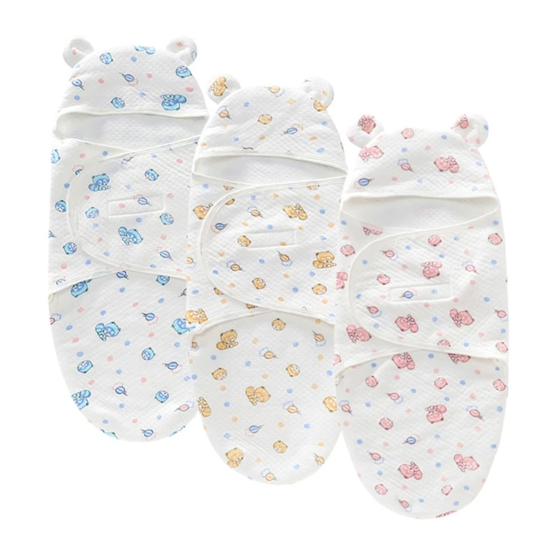 

Newborn Quilt Hooded Swaddle Blanket Baby Wrap Blanket Sleeping Bag Infant 0-6M Sleep Sack Skin-Friendly Wrap Dropshipping