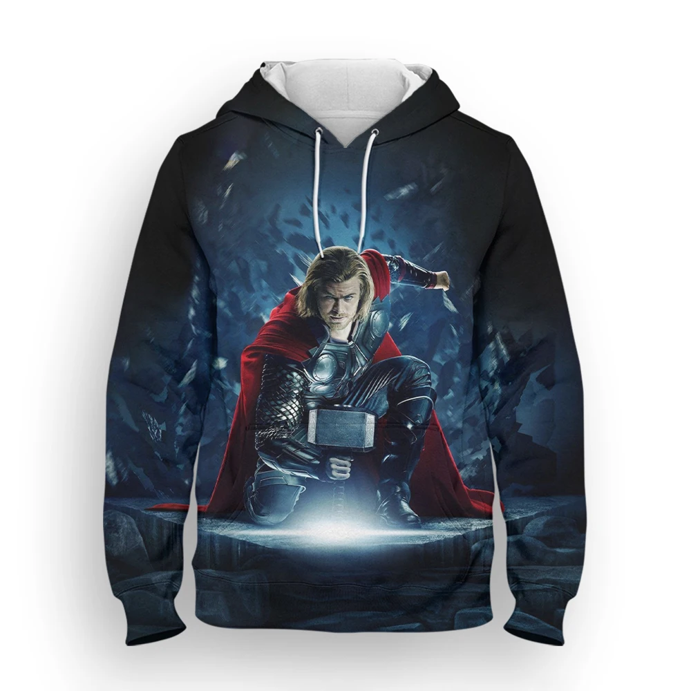 

Мужская толстовка с капюшоном Disney Марвел Тор с 3D принтом, модная весенне-осенняя мужская спортивная одежда, уличная одежда, толстовка