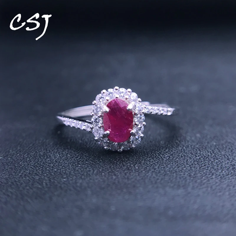 

100% Natural Red Ruby Rings 925 Sterling Silver Fine Jewelry for Women Party Black Friday Christmas Birthday Gifts