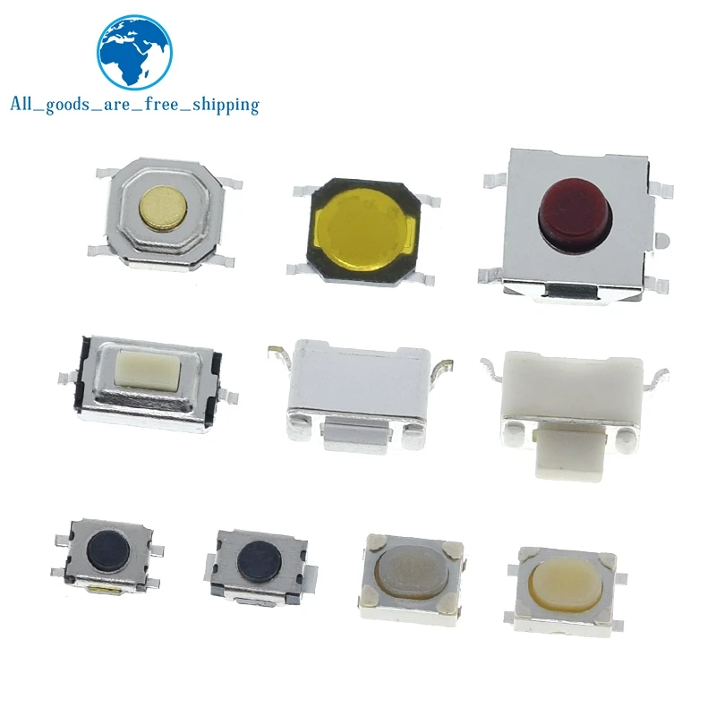Тактильный кнопочный переключатель 3*6 3*4 4*4 SMD 10 шт. 2 контакта 4 сенсорный