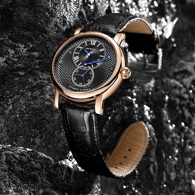 

Swiss Wristwatch Automatic Men Mechanical Watches Male Leather Strap Chronograph Automatik Luxury Timepieces Switzerland