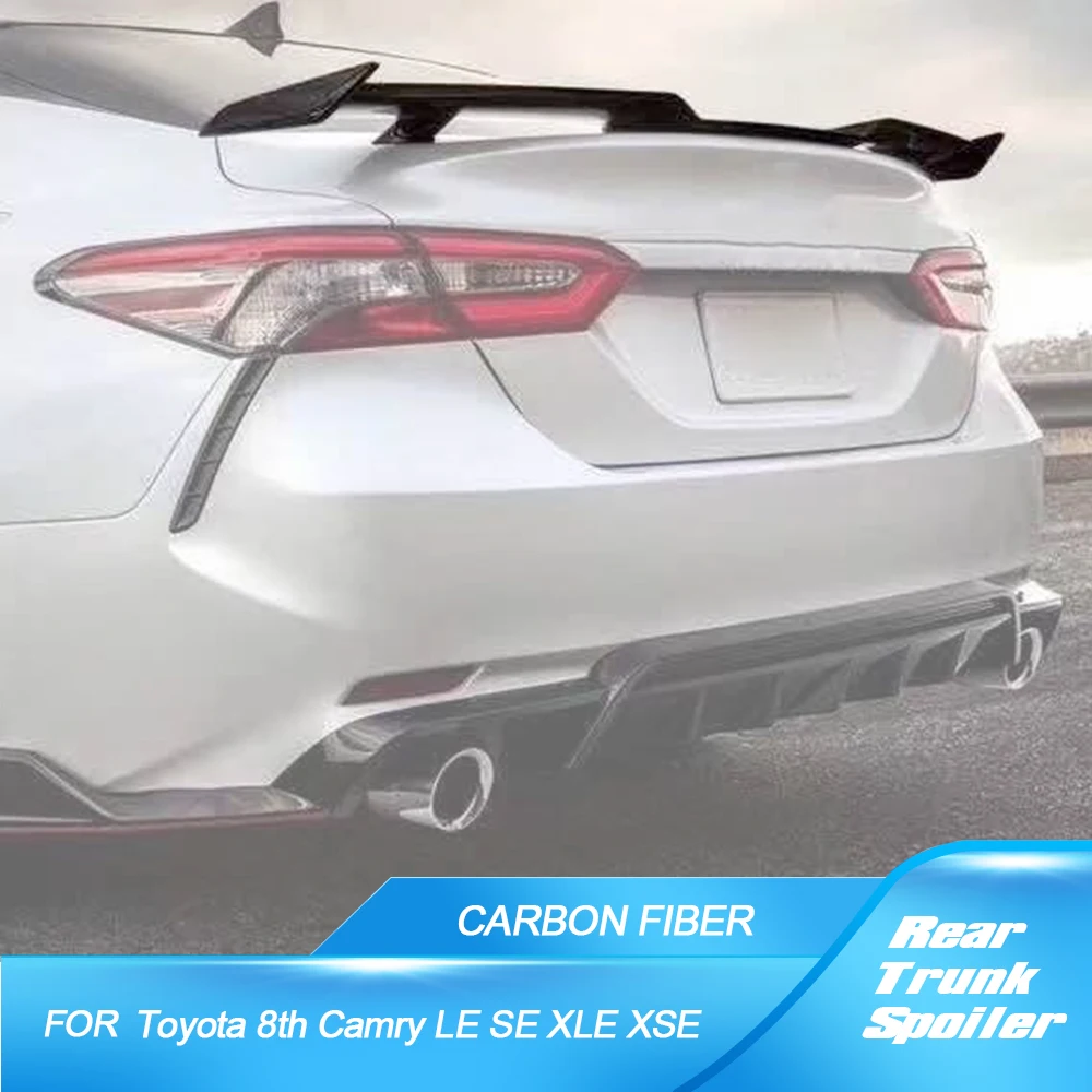 

Спойлер заднего багажника DE Stock, подходит для Toyota 8-го поколения Camry LE SE XLE XSE 2018-2020, глянцевый черный Задний спойлер из АБС-пластика