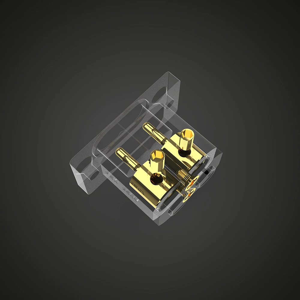 【Viborg】 VI08G Pure Copper 24k Gold Plated Plug IEC320 C7 Power Socket Connector AC 250V 2.5A Socket AC Power Outlet Connector