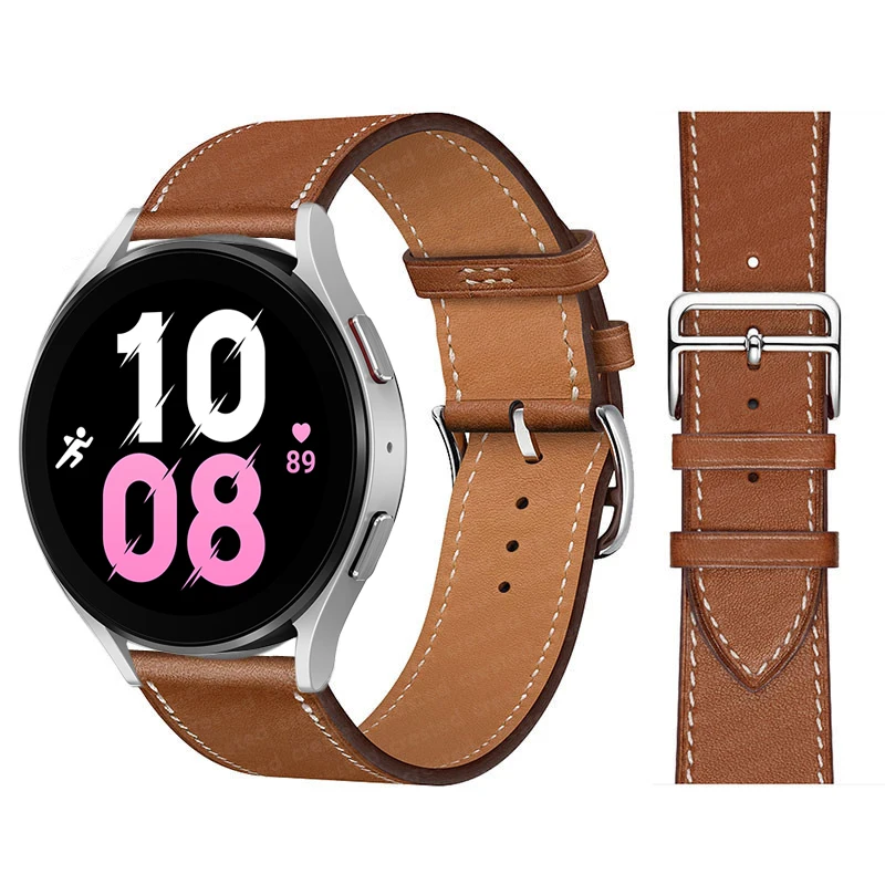20mm 22mm cinturino in pelle per Samsung Galaxy watch attivo 2/3/46mm/42mm/S3/Huawei GT-2-Pro cinturino Galaxy Watch 4 44mm 40mm cinturino