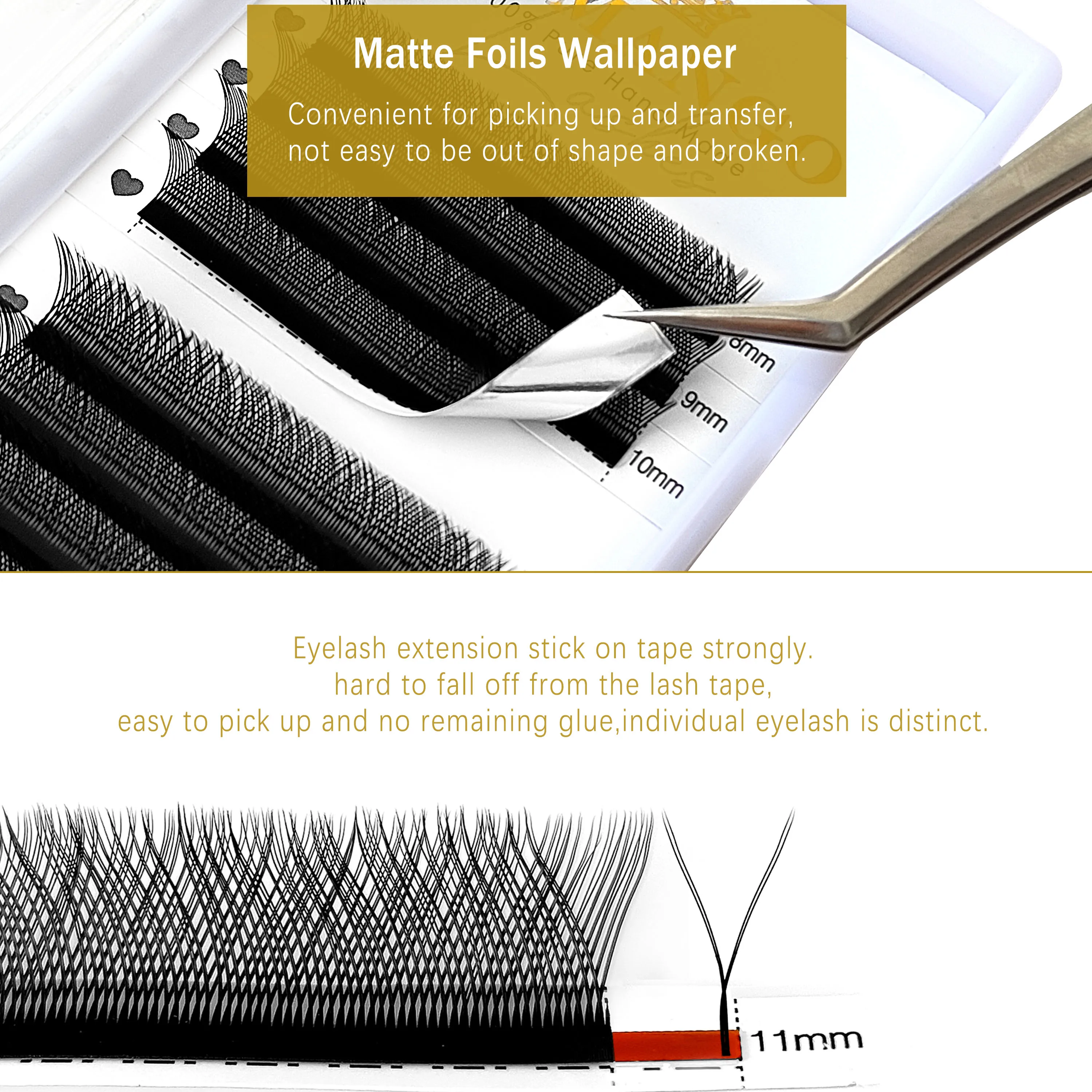 Премиум Бразильские Мягкие Накладные Ресницы Ручной Работы YY-образной Формы Из