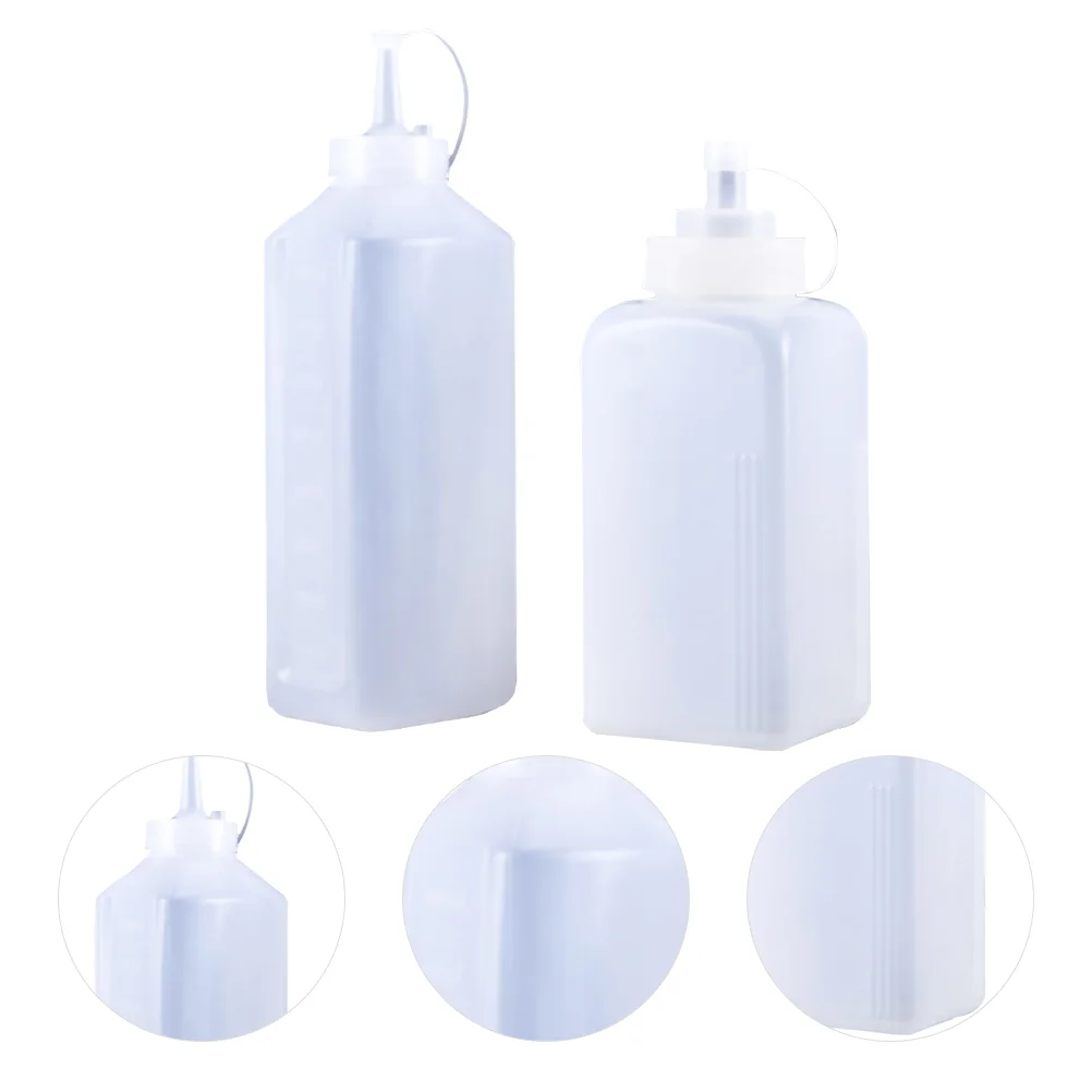 

2pcs Practical Creative Plastic Convenient Durable Seasoning Dispensers Squeeze Bottles for Home