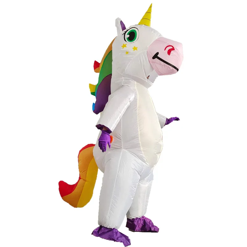 

Rainbow Inflatable Costume for Adult Unicorn Funny Blow Up Suit Carnival Festival Clothing Anime Cosplay Dress Party Outfits