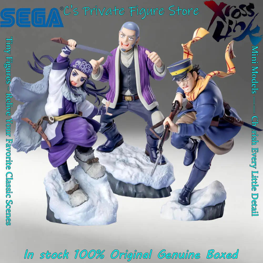 Фото Горячая распродажа! В наличии: Фигурка SEGA Xross Link Golden Kamuy (Асирпа, Сугимото Саичи, Шираиши Йошитаке) — аниме-модель, подарок. №3