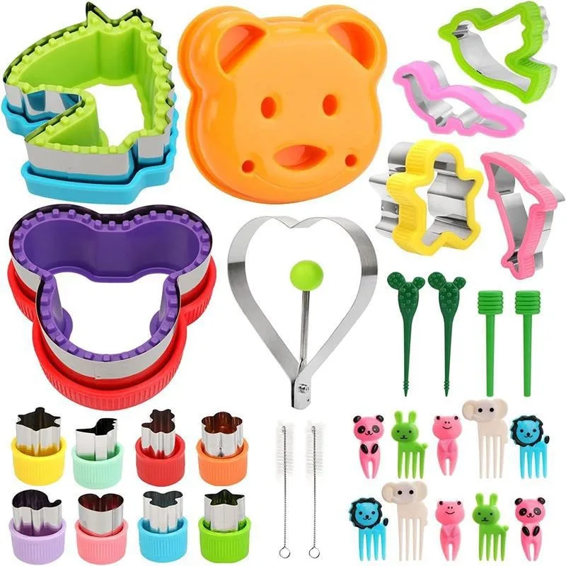 

Sandwich Cutters Set for Kids Children Food Cookie Bread Mold Maker Fruit and Vegetable Shapes Cutting Mould Baking Tools