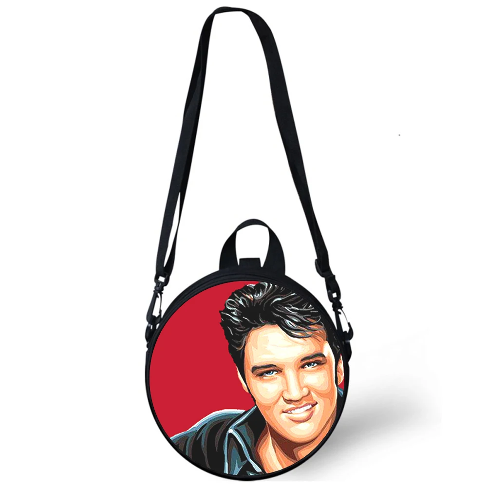 Elvis Presley Child kindergarten Bag 3D Print Crossbody Shoulder Bags For School Women Mini Round Bagpacks Rugtas Bag