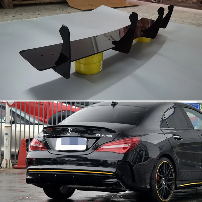 

For Mercedes Benz Cla Amg Cla45 C117 2017--2019 Diffuser Rear Bumper Lips Splitter Spoiler Car Body Kit Accessories Fin Style