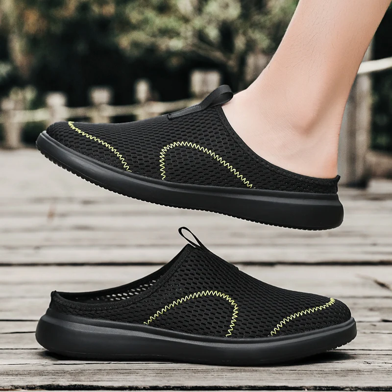 

High Quality Summer Men Slippers Rubber Plastic Super Soft Men Shoes Outdoor Beach Slides Retro Design Casual Man Platform Shoes