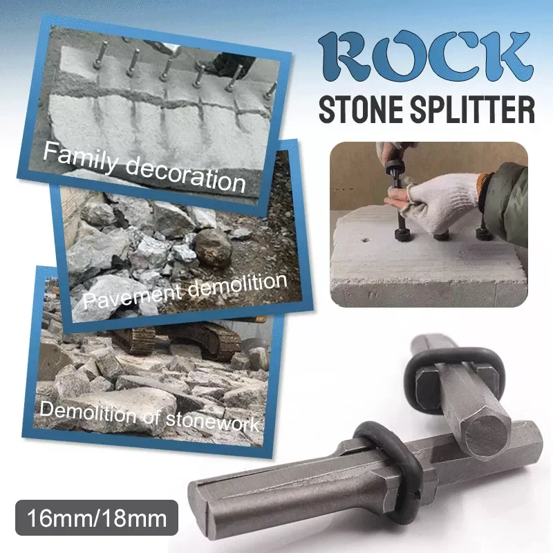 

5pcs/set 16/18mm Plug Wedges Feather Shims Concrete Rock Stone Splitter Hand Tools Dropshipping