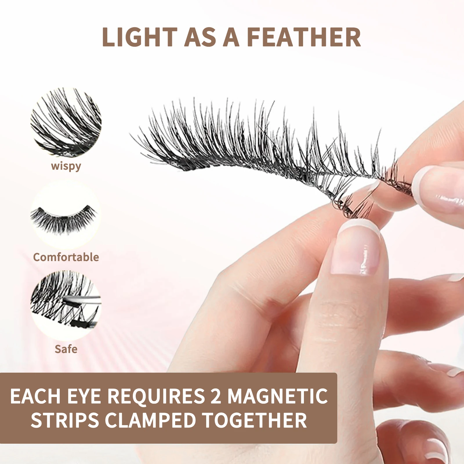 Фото Магнитные ресницы Honey Eyelash Quantum: мягкие, натуральные, без клея, для наращивания №4