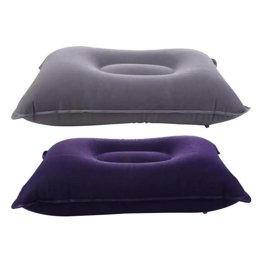 

Outdoor Air Inflatable Pillow Neck Protective Thickened Flocking Inflatable Sleep Pillow Compressible Travel Camping Equipment