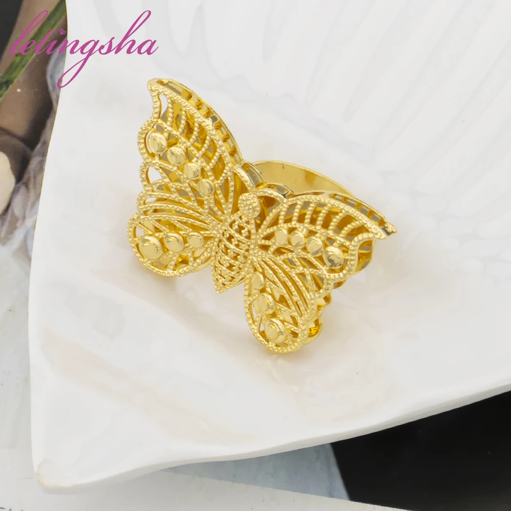 

Hot Sale Women Round Ring Dubai Fashion Flower Rings African Jewelry Dubai Design High Quality Women Bridal Ring For Party Gift