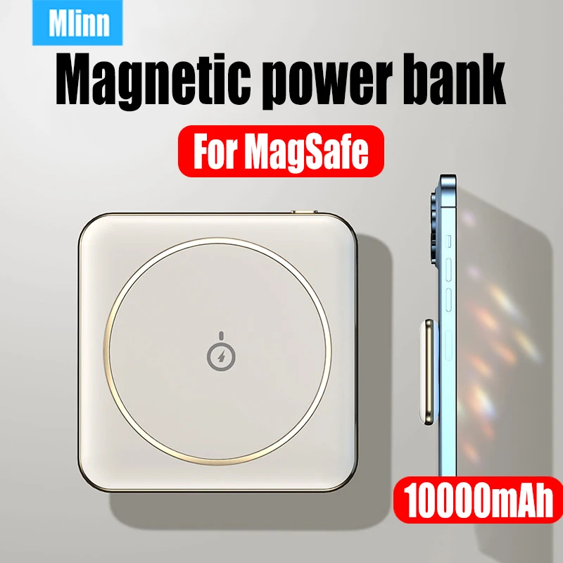 

10000mAh Portable Magnetic Wireless Power Bank Small PowerBank Safe Spare Battery Pack Mag for MacSafe iPhone 14 13 12 Pro Max