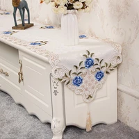 table runner table flag europe embroidered dressing table cover flower wedding tv cabinet tablecloth coffee shoe dust cover