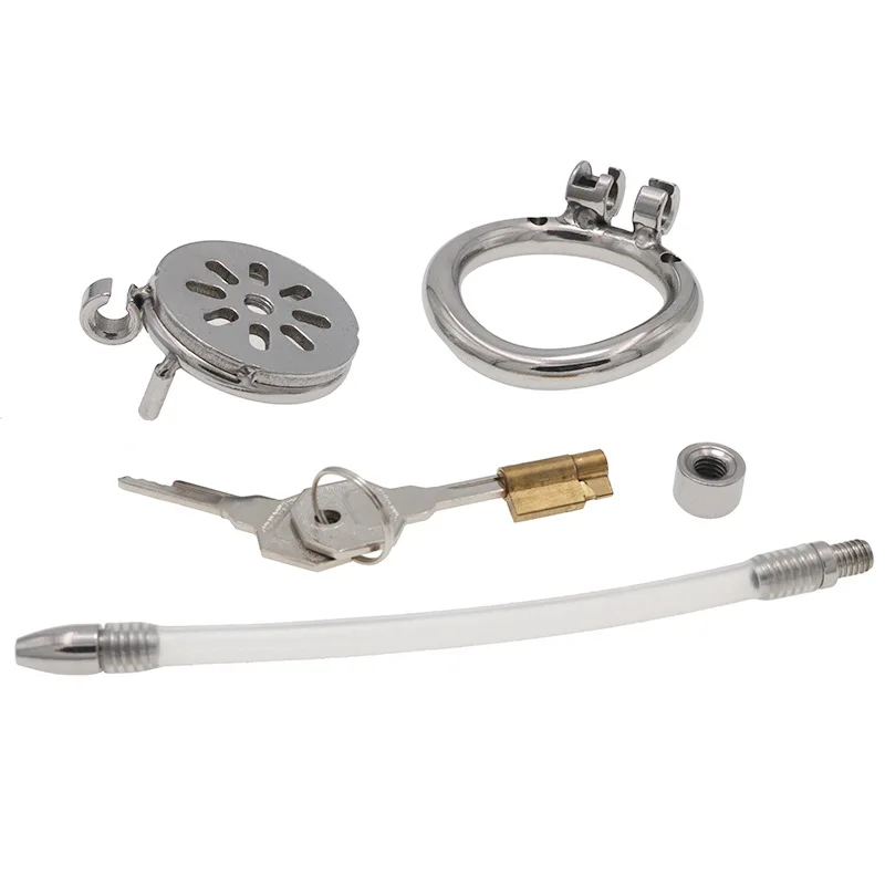 Man Metal 304 Stainless Chasity Cage Underwear with Tube Resistant Lingerie Steel Boxers Adult Device Spiked-ring Lock Ring Toy