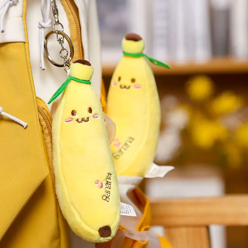 

Креативная мультяшная милая маленькая плюшевая подвеска-банан, брелок, кукла, милый плюшевый рюкзак, подвеска, модный подарок на день рождения и Рождество