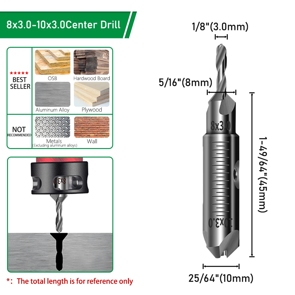 

LAVIE 1 шт. эффективные сверла для ограничения глубины для металла и дерева, легко заменяемые сверла CB0328