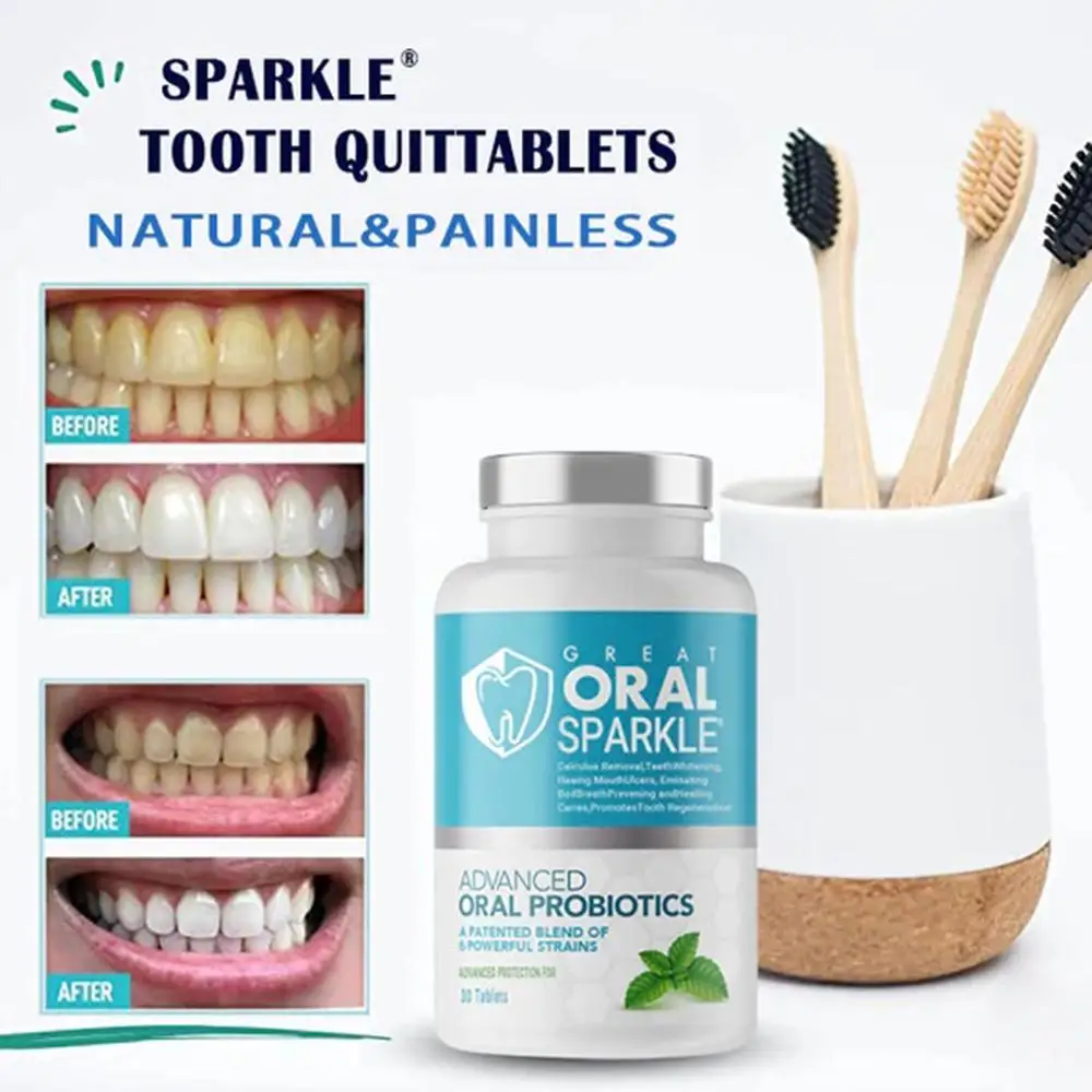 

Solid Toothpaste Tablets Teeth Whitening Teeth Oral Fresh Breath Remove Smoke Stains Bad Breath Fresh Tooth QuitTablets