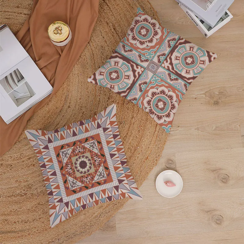 Наволочка в стиле «Мандала» в стиле бохо, 45x45