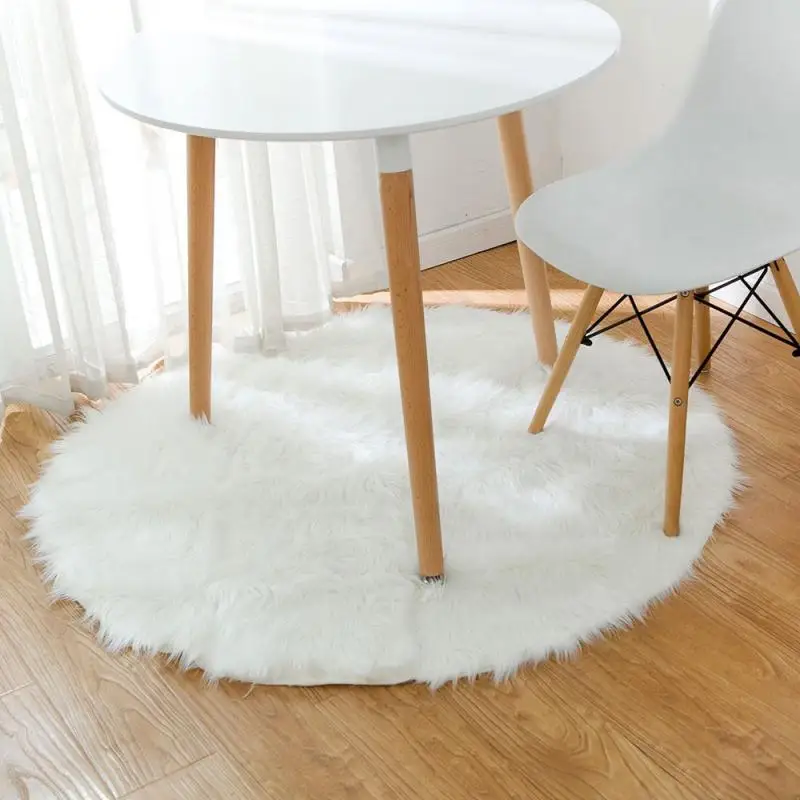 

Soft Artificial Sheepskin Rug Chair Cover Artificial Wool Warm Hairy Carpet Seat Wool Warm Textil Fur Area Rug Bedroom Mat TSLM2