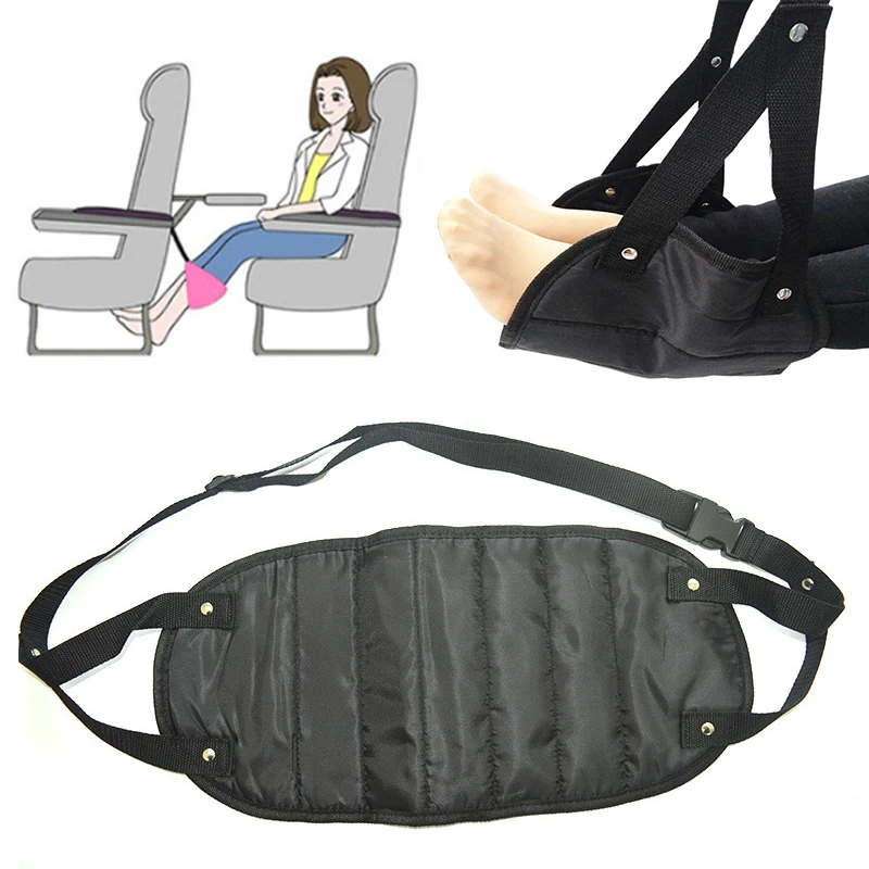 Flight Car Travel Essential Aviation Seat Foot Pad Adjustable Train Airplane Foot Rest Feet Hammock Portable Travel Accessories