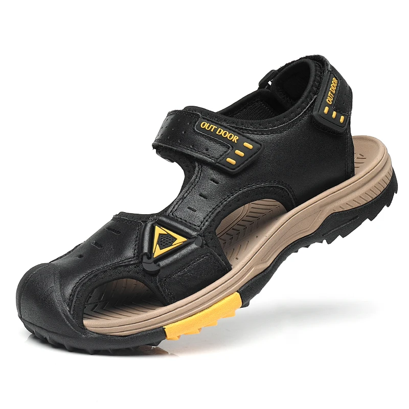 Сандалии мужские кожаные для восхождения пляжная обувь воды спорта походов