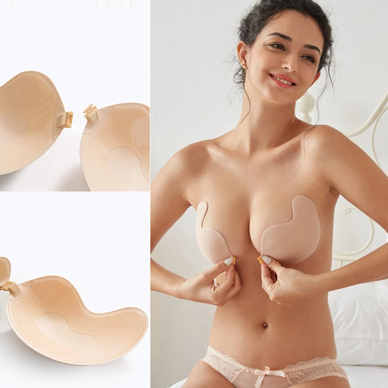 

Silicone Breast Patch Thin Biological Glue Breathable Silicone Invisible Underwear Breast Pasty Nude Bra Adhesive Strapless Sexy