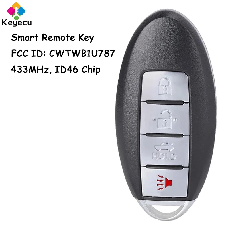 

KEYECU Smart Remote Car Key With 4 Buttons for Nissan Armada Sentra Versa Sunny for Infiniti Q70 M56 M37 M35 QX56 Fob CWTWB1U787