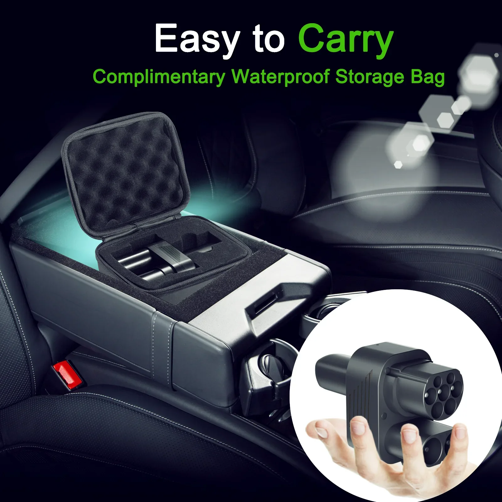 Адаптер NTO CCS2 к NACS AC+DC подходящий для комбинированного адаптера Tesla Model 3/X/Y