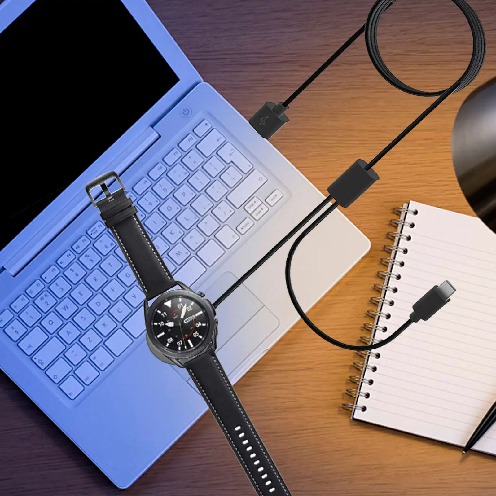 

Зарядный кабель для Galaxy Watch 3/4/Active 2/Active & forGalaxy Buds /Live/Pro ForGalaxy S22/21/20/10, магнитное Беспроводное зарядное устройство