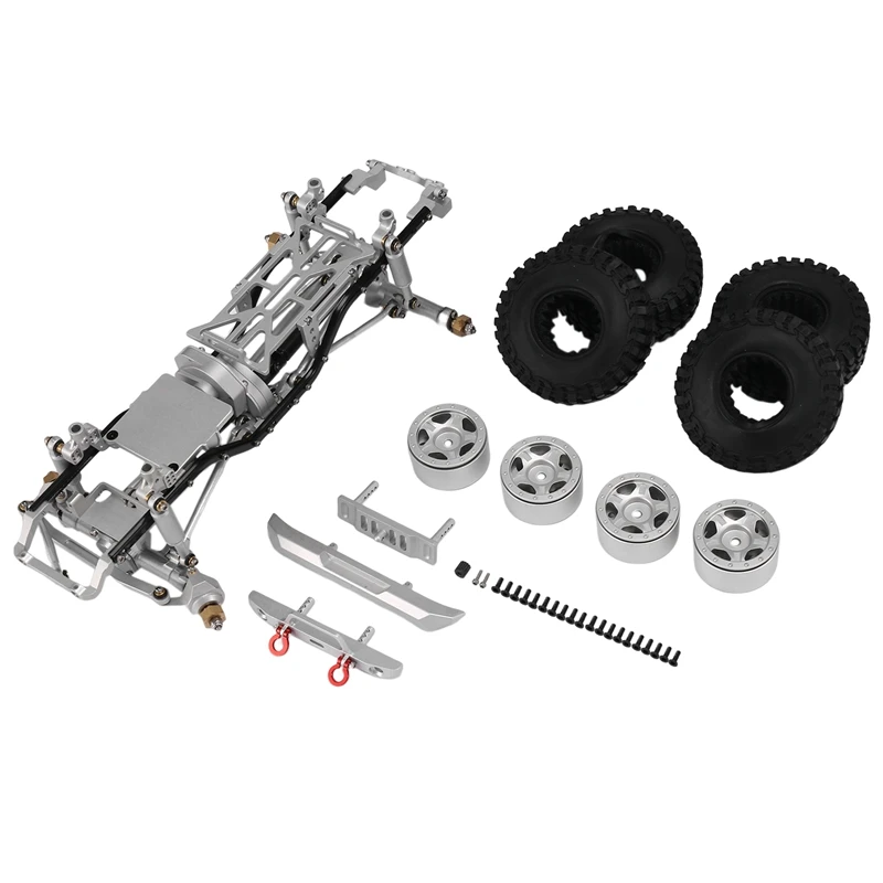 

2023 Hot-Aluminum Alloy Assembled Frame Chassis Kit For Axial SCX24 AXI00002 Wrangler JLU 1/24 RC Crawler Car Upgrade Parts