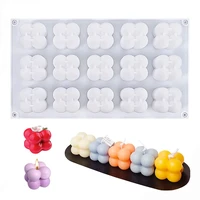 615 cavities mini 3d cube baking mousse cake mold silicone square bubble dessert molds kitchen bakeware candle plaster mould
