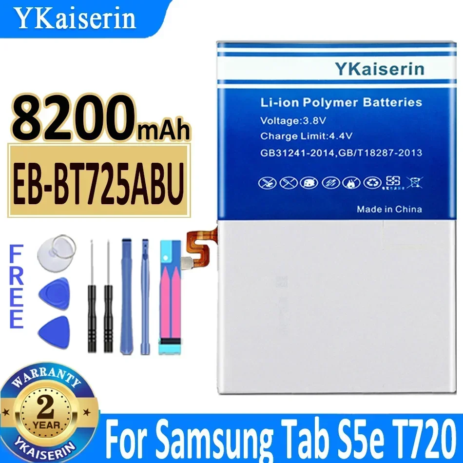 EB-BT725ABU 8200 мАч Сменный аккумулятор для планшета Samsung Galaxy Tab S5e T725C T720 SM-T720 SM-T725 +