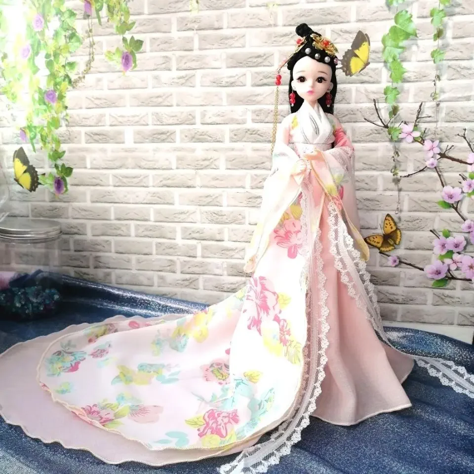 

New 30cm Bjd Doll Full Set 1/6 Handmade Chinese Antique Detachable Doll Diy Girl Toys Dress Up Fashion Birthday Gift