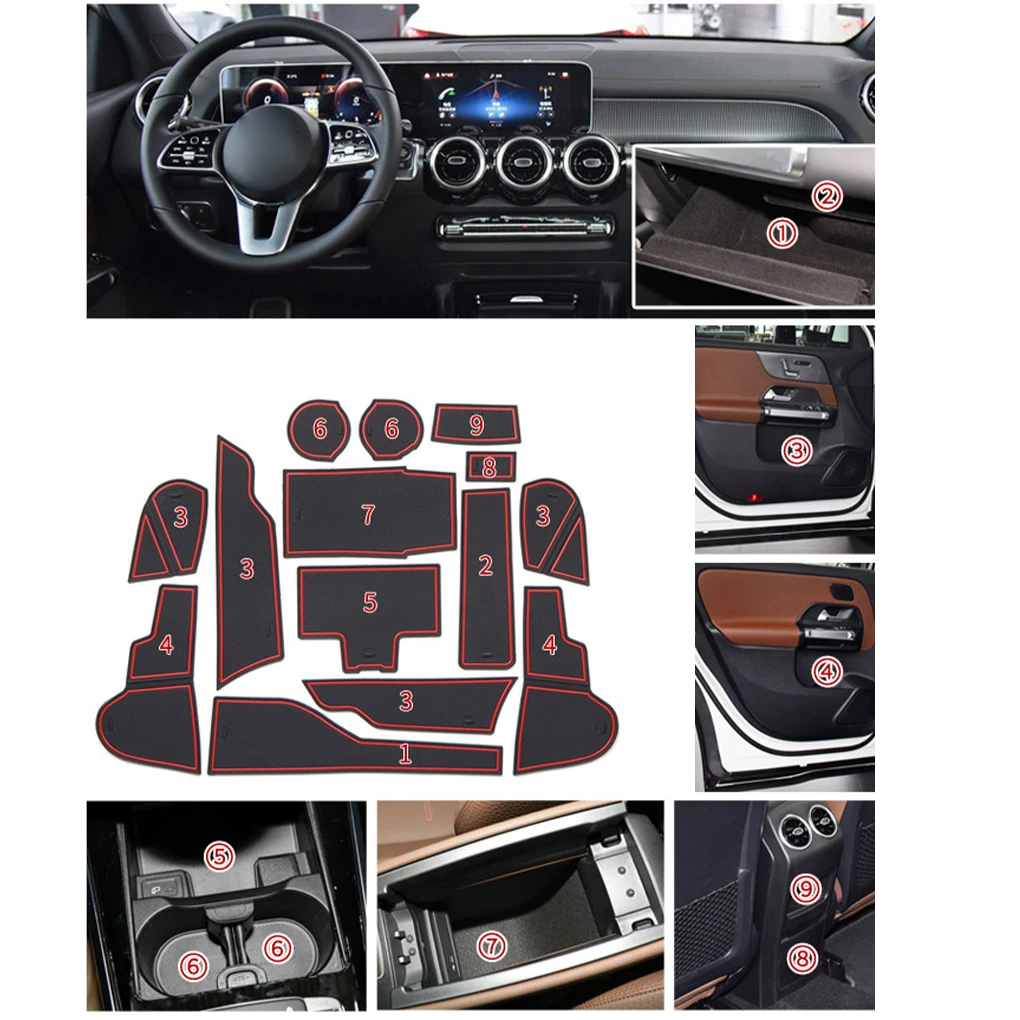 

Коврик автомобильный нескользящий из ПВХ, 14 шт./комплект