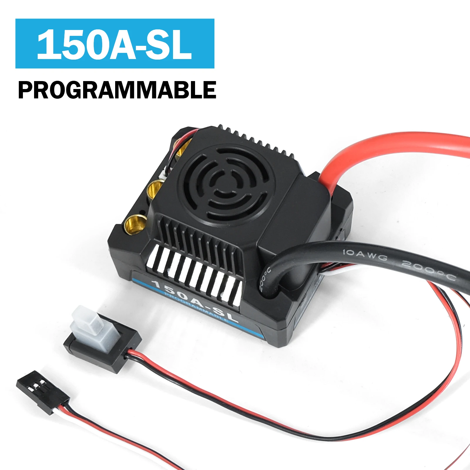 Фото Platinum 1 150A 20A 2-4S водонепроницаемый безбашетный ESC с 5,8 В-6,1 В/3 А BEC для 1/10 1/12 1/14 RC автомобиля, грузовика, модель игрушки №4