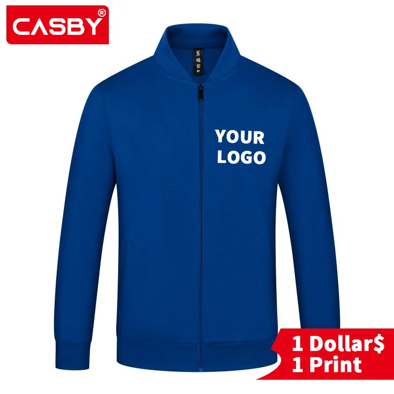 

Casby 2022 Autumn and Winter New Solid Men's and Women's Stand Neck Jacket Fashion Casual Zipper Jacket LS-2299