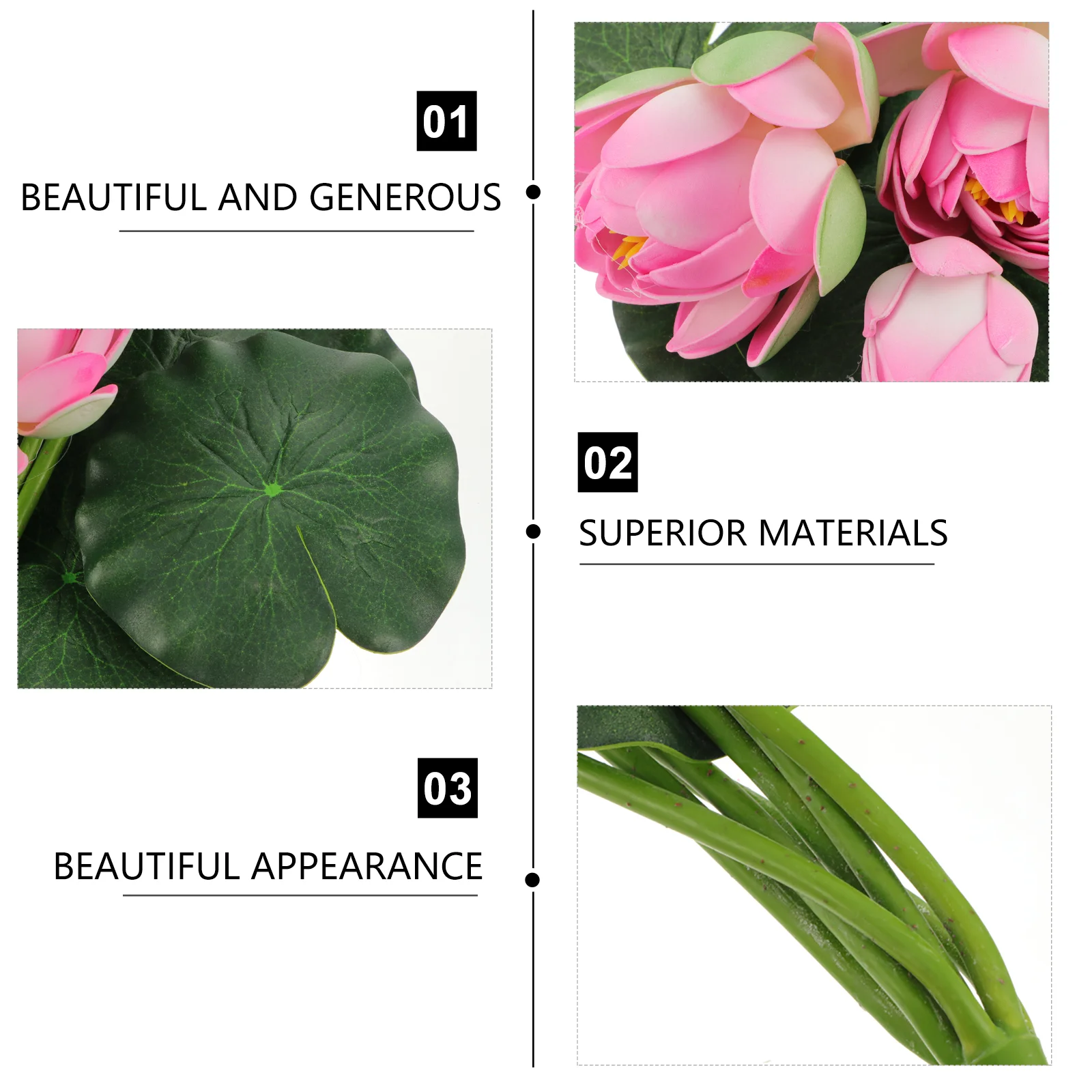 Искусственные цветы лотоса настоящая на ощупь имитация водяной лилии настольный