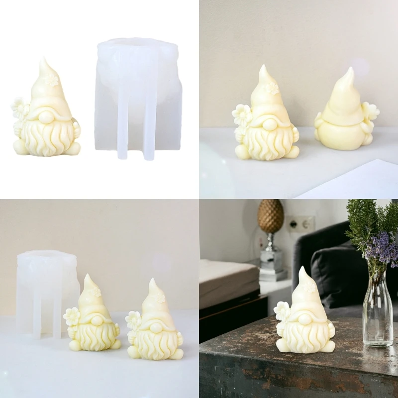 

Santa Man Cake Molds DIY Ornaments Making Soap Resin Clay Home Decorations
