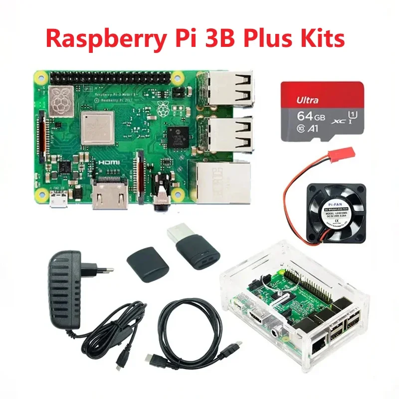 Raspberry Pi 3 Model B board 3B plus ABS чехол источник питания mini PC PI с WiFi и Bluetooth