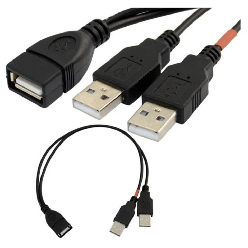 USB 2 0 линия передачи данных Y-образный одна точка две линии USB2.0 AF/2 * AM женская