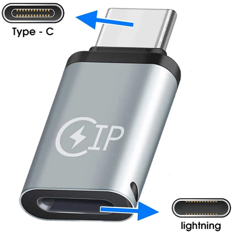

Переходник с гнезда Lightning на штекер Type-C, 5 В, а