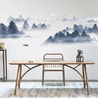 chinese style sunset landscape map creative wall stickers home decorative on the wall art for living room