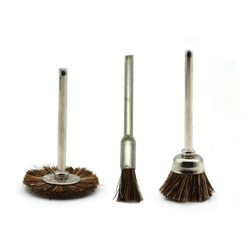 Набор Из 3 Предметов Вращающаяся Металлическая Лопаточка Дрель Щетки Для Чистки